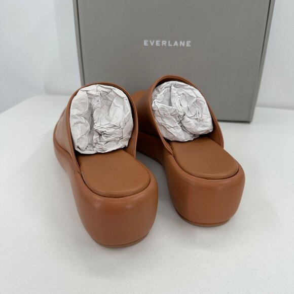 Everlane The Puffa Flatform in Brown Leather sz 9 Women's Chunky Platform Clog - Picture 5 of 8